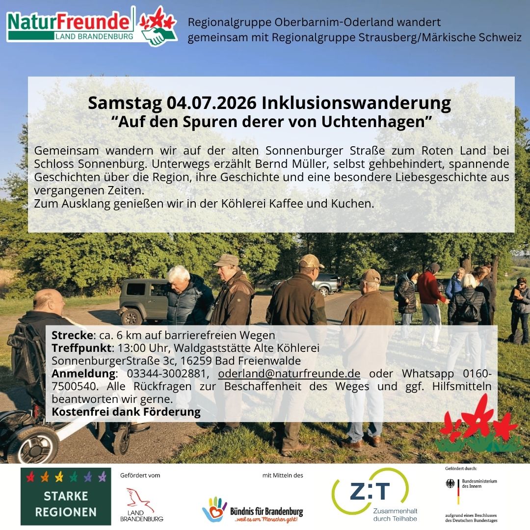 Soziale barrierefreie Wanderung