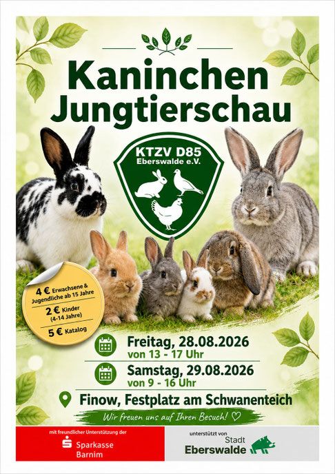 Kaninchen-Jungtierschau Foto: KTZV D85 Eberswalde e. V.