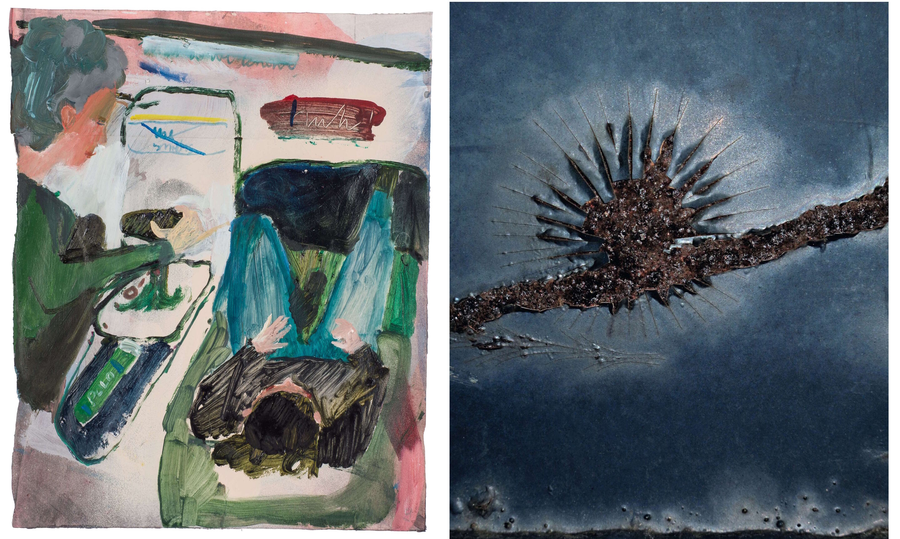 Arbeiten Christiane Bergelt und Mathias Bertram (rechts)