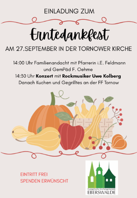 Erntedankfest in Tornow