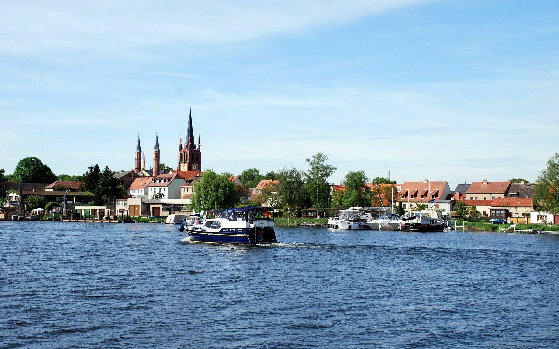 Blick auf die Altstadt von Werder (Havel), Foto: Tourismusverband Havelland e.V., Lizenz: Tourismusverband Havelland e.V.