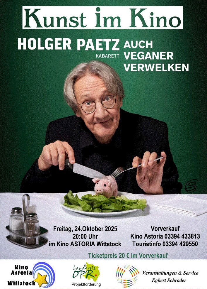 Kunst im Kino – Holger Paetz “Auch Veganer verwelken”