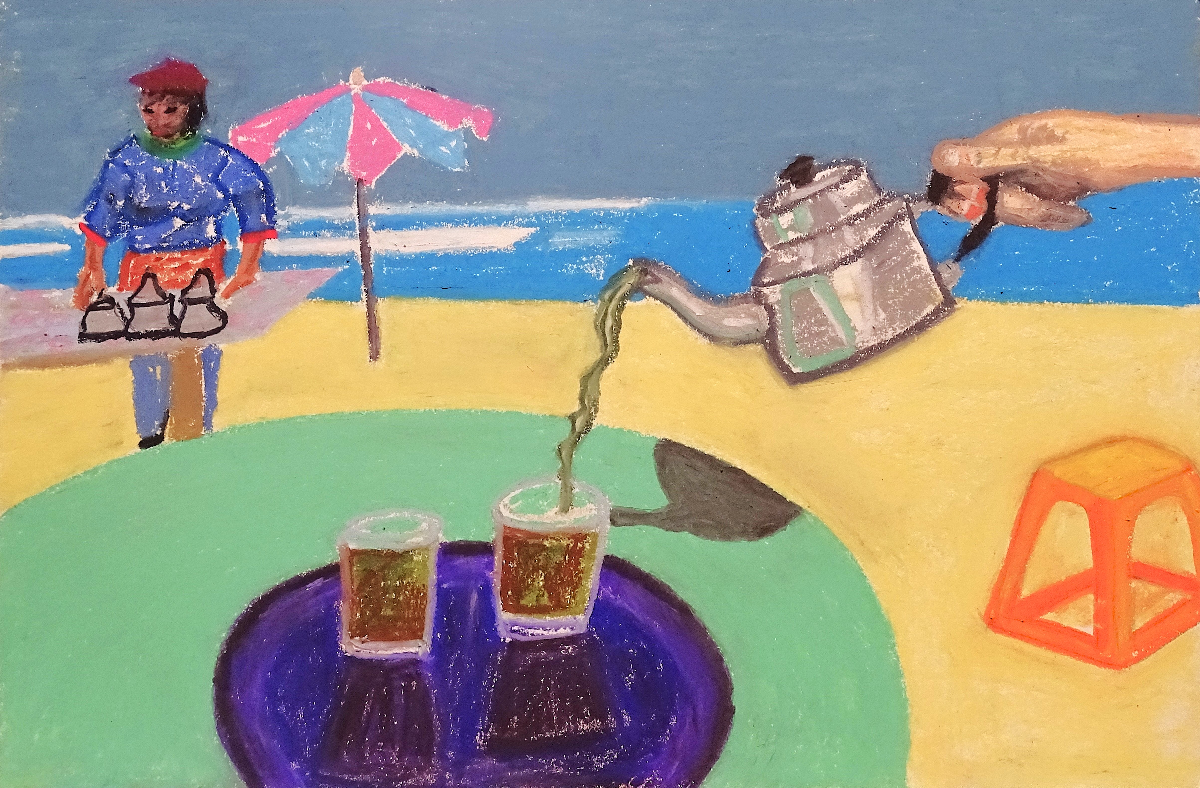 Sur la plage à Casa