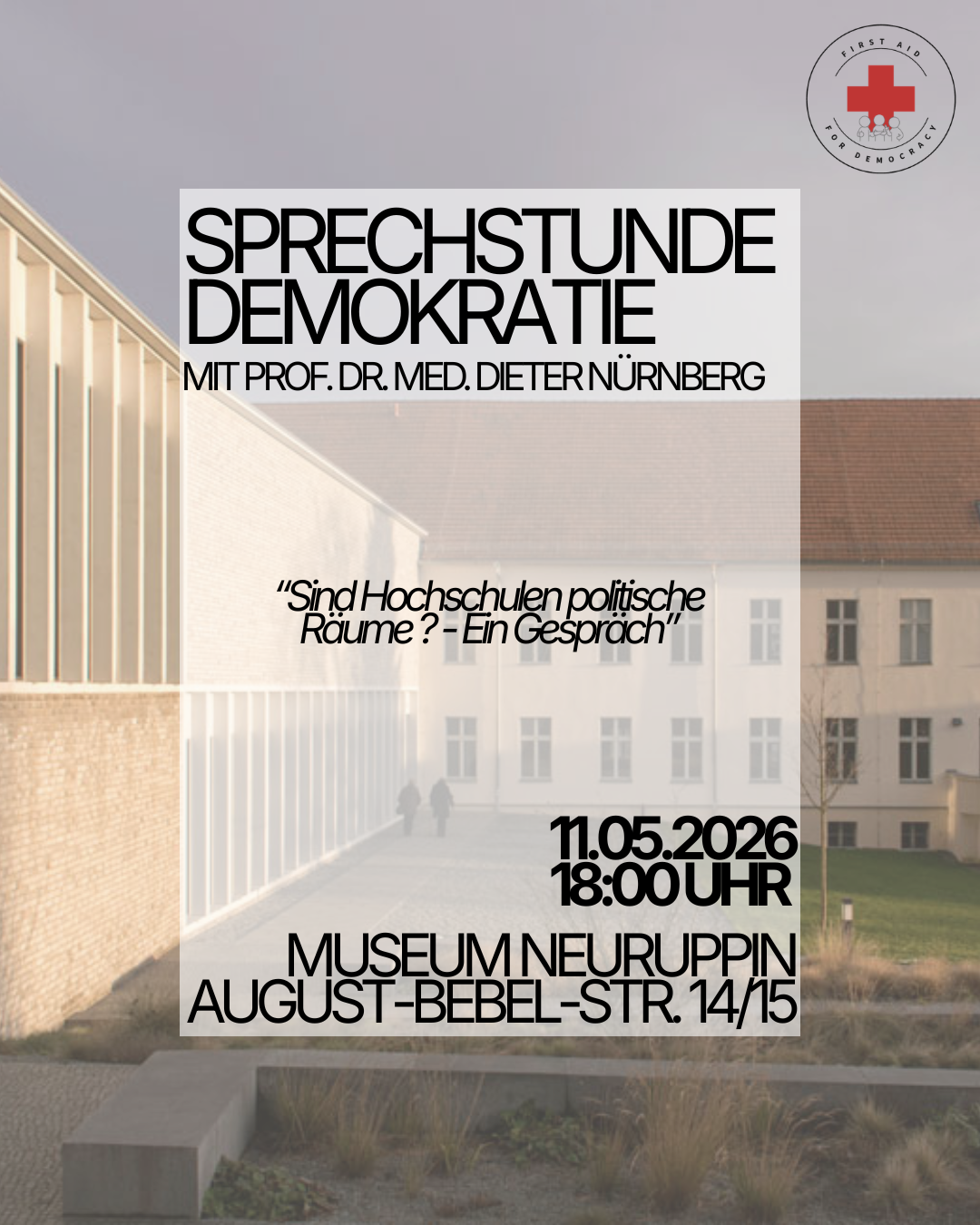 Foto: Politische Hochschulgruppe „First Aid for Democracy“ der Medizinischen Hochschule Brandenburg, Lizenz: Politischen Hochschulgruppe „First Aid for Democracy“ der Medizinischen Hochschule Brandenburg