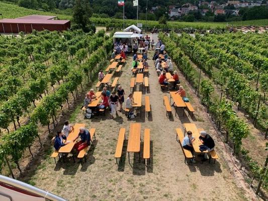 Weinprobe am Turm, Foto: Weinbau Dr. Lindicke, Lizenz: Weinbau Dr. Lindicke