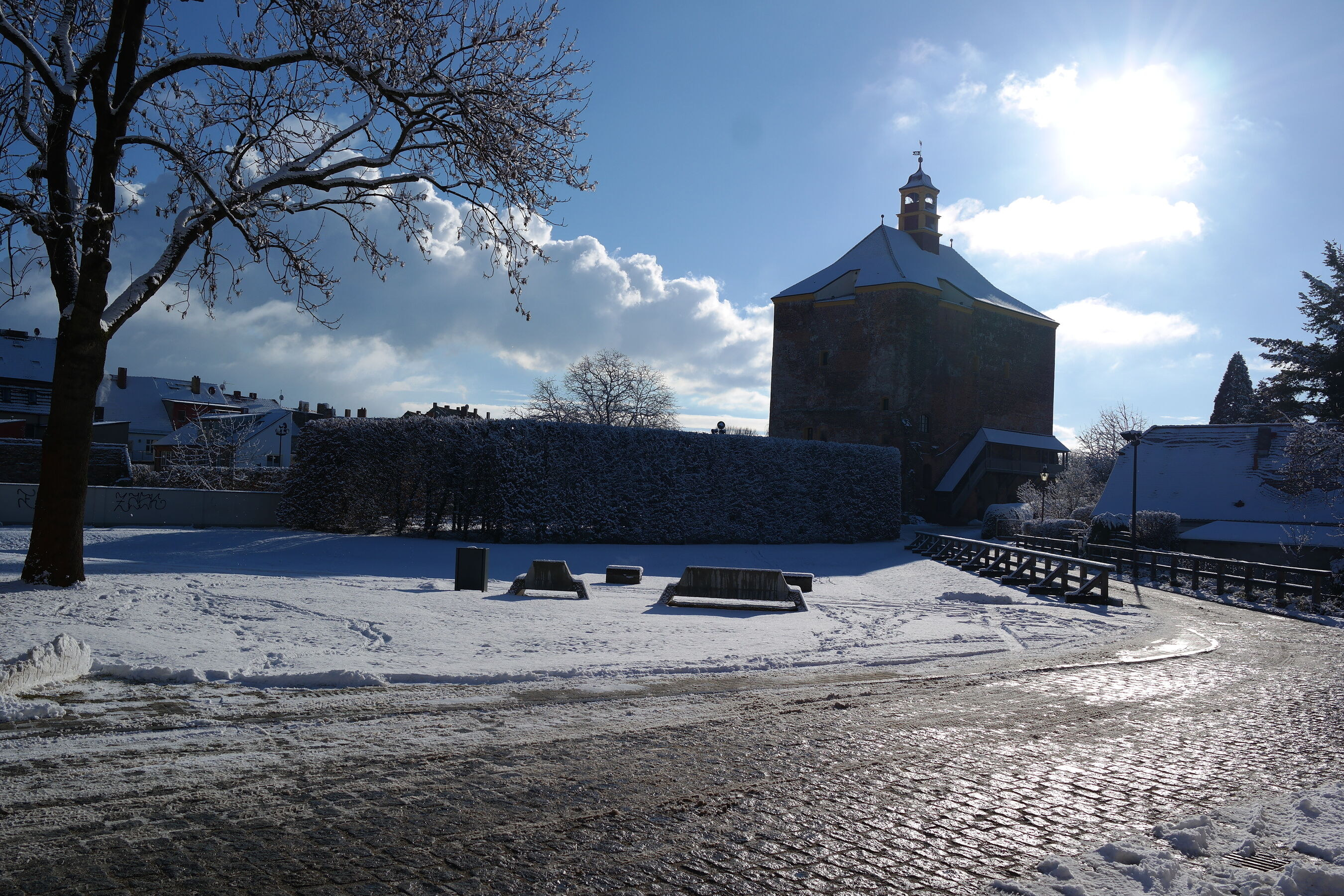 Festungsturm im Winter, Foto: M. Huhle, Lizenz: M. Huhle